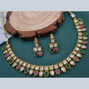 Reet Revaz Gold Plated Crystal Stone Necklace Set