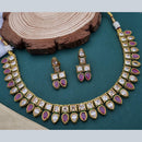 Reet Revaz Gold Plated Crystal Stone Necklace Set