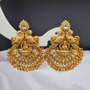 Reet Revaz Gold Plated Pota Stone Dangler Earrings