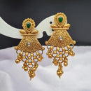 Reet Revaz Gold Plated Pota Stone Dangler Earrings