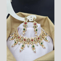 Reet Revaz Gold Finish Elegant Pota Pearl And Beads Necklace Set