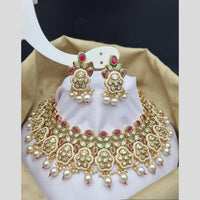 Reet Revaz Gold Finish Elegant Pota Pearl And Beads Necklace Set