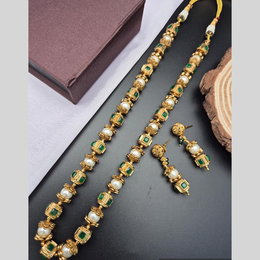 Reet Revaz Traditional Gold Plated Crystal Stone Elegant Jewelry for Women and Girls Necklace Set