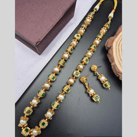 Reet Revaz Traditional Gold Plated Crystal Stone Elegant Jewelry for Women and Girls Necklace Set