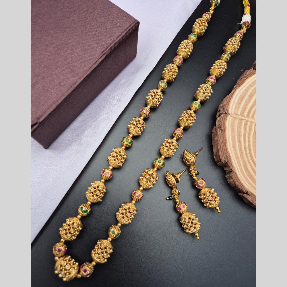 Reet Revaz Traditional Gold Plated Elegant Jewelry for Women and Girls Necklace Set