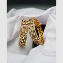 Reet Revaz Gold Plated Pota Stone Openable Bangles Set