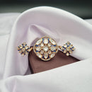 Reet Revaz Gold Plated Polki Kundan Stone And Meenakari Ring