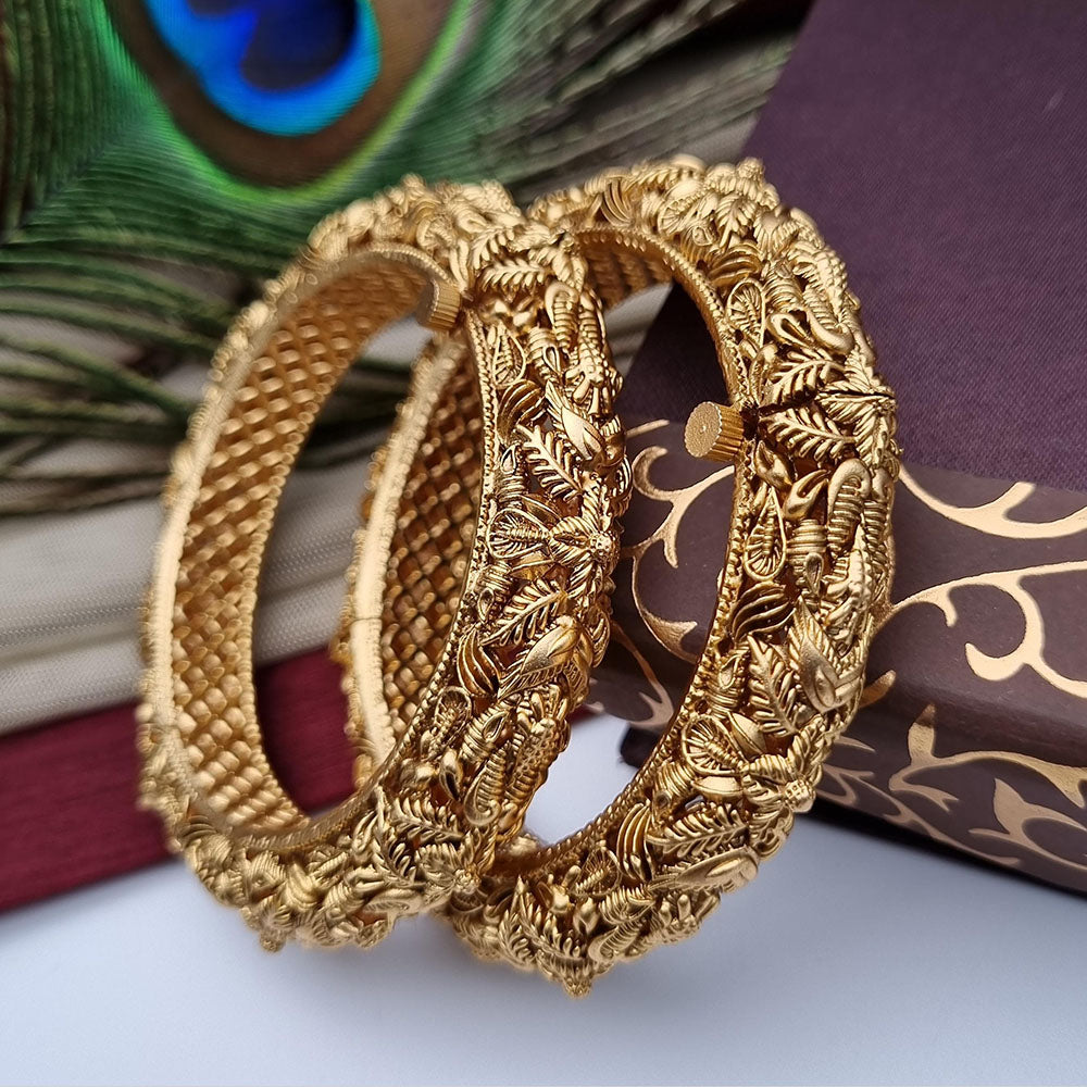 Reet Revaz Gold Plated Openable Bangles Set