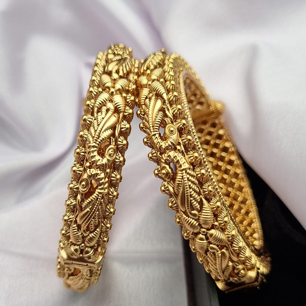 Reet Revaz Gold Plated Openable Bangles Set