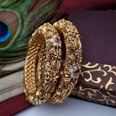 Reet Revaz Gold Plated Pota Stone Openable Bangles Set