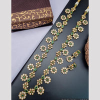 Reet Revaz Classic Glamour  Pota And Crystal Bold And Beautiful Long Necklace Set