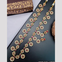 Reet Revaz Classic Glamour  Pota And Crystal Bold And Beautiful Long Necklace Set