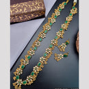 Reet Revaz Desi Chic  Pota And Crystal Stone Occasion Ready Long Necklace Set