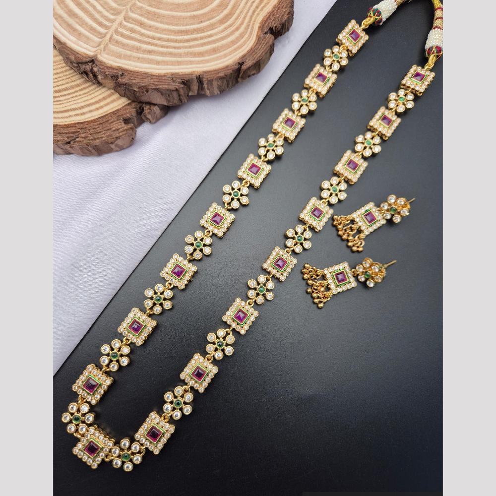 Reet Revaz Festive String Pota And Crystal Stone Made For Occasion Long Necklace Set