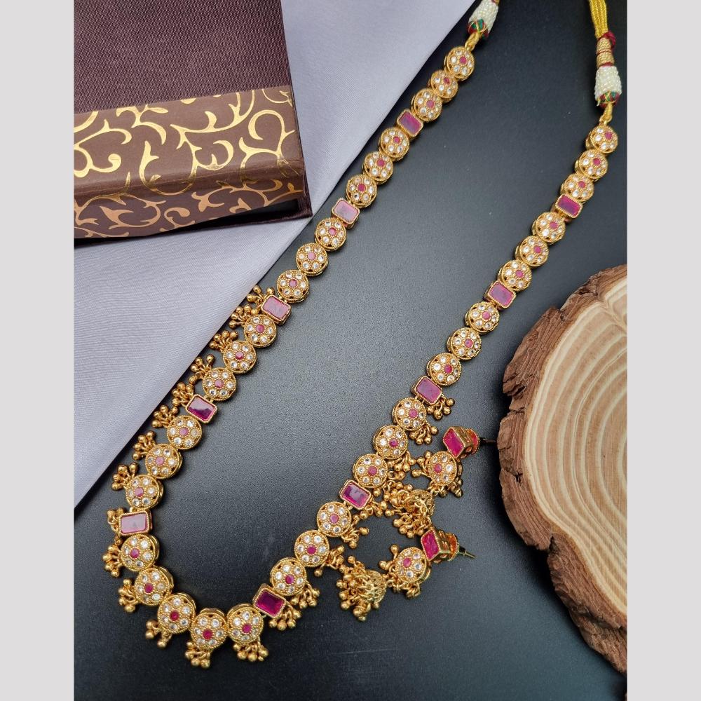 Reet Revaz Trend Trail Pota And Crystal Stone Modern Ethnic Long Necklace Set