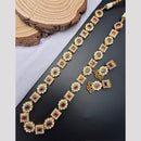 Reet Revaz Place Glam Pota And Crystal Stone Modern Ethnic Long Necklace Set