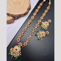 Reet Revaz Rajkumari Look  Pota And Crystal Stone Ethnic Glam Long Necklace Set