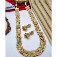 Reet Revaz Rajkumari Look Pota Stone And Pearl Ethnic Glam Long Necklace Set
