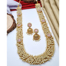 Reet Revaz Rajkumari Look Pota Stone And Pearl Ethnic Glam Long Necklace Set