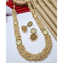 Reet Revaz Rajkumari Look Pota Stone And Pearl Ethnic Glam Long Necklace Set
