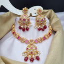 Reet Revaz Premium Pota Stone And Pearl Choker Necklace Set