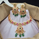 Reet Revaz Premium Pota Stone And Pearl Choker Necklace Set