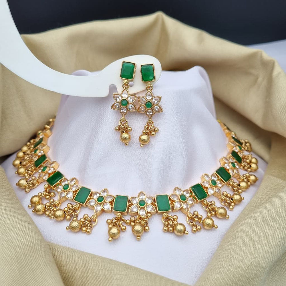 Reet Revaz Premium Pota Stone And Pearl Choker Necklace Set