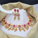 Reet Revaz Premium Pota Stone And Pearl Choker Necklace Set