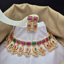 Reet Revaz Premium Pota Stone And Pearl Choker Necklace Set