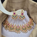 Reet Revaz Premium Pota Stone And Pearl Choker Necklace Set
