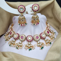 Reet Revaz Premium Pota Stone And Pearl Choker Necklace Set