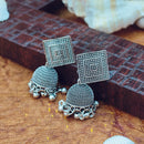 Darshana Jewels Classic Oxidised Plated Jhumki Earrings