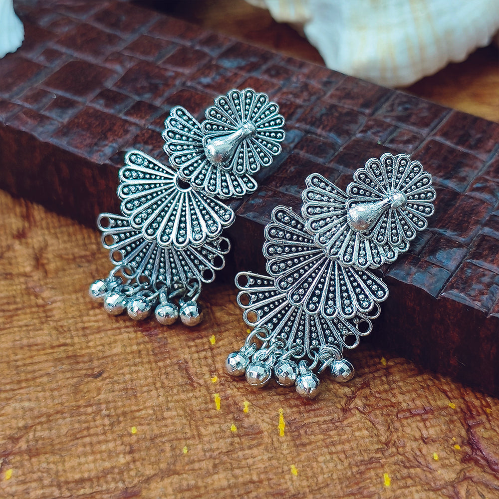 Darshana Jewels Classic Oxidised Plated Dangler Earrings