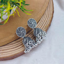 Darshana Jewels Classic Oxidised Plated Jhumki Earrings