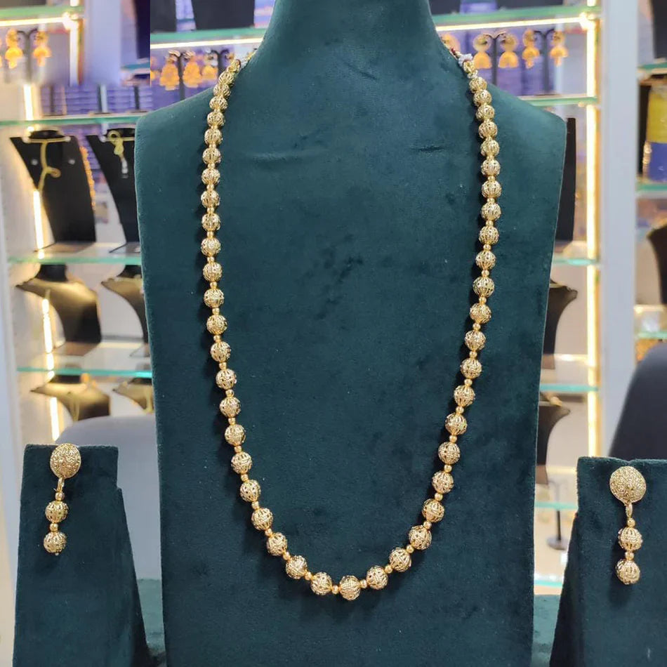 Darshana Jewels Elegant Beads Long Necklace Set