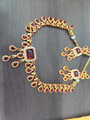 Darshana Jewels Elegant Pota Stone Necklace Set 