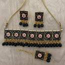 Darshana Jewels Traditional Austrain Stone And Beads Meenakari Choker Necklace Set 