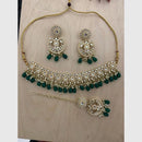 Darshana Jewels Kundan Stone Pearl And Beads Choker Necklace Set
