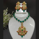 Darshana Jewels Elegant Pota Stone And Pearl Necklace Set 