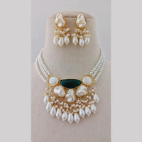 Darshana Jewels Elegant Pota Stone And Mother of Pearl Necklace Set 