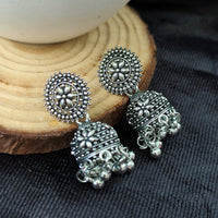 Darshana Jewels oxidised Plated Jhumki Earrings