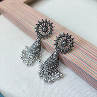 Darshana Jewels oxidised Plated Jhumki Earrings