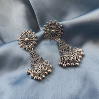 Darshana Jewels oxidised Plated Jhumki Earrings