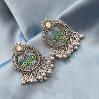 Darshana Jewels oxidised Plated Jhumki Earrings