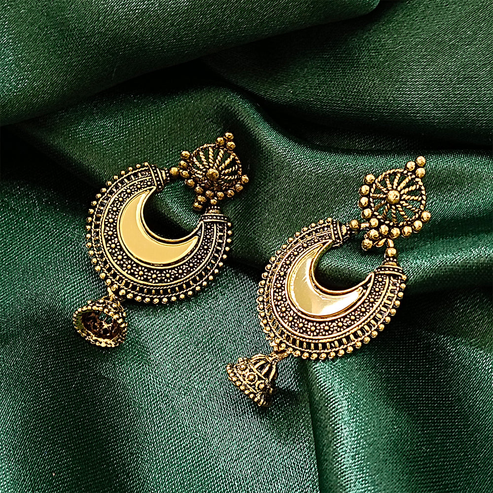 Darshana Jewels Gold Plated Jhumki Earrings