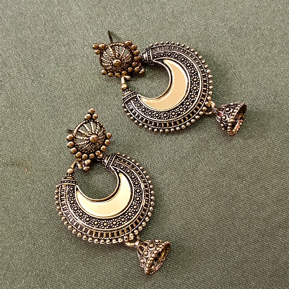 Darshana Jewels Gold Plated Jhumki Earrings