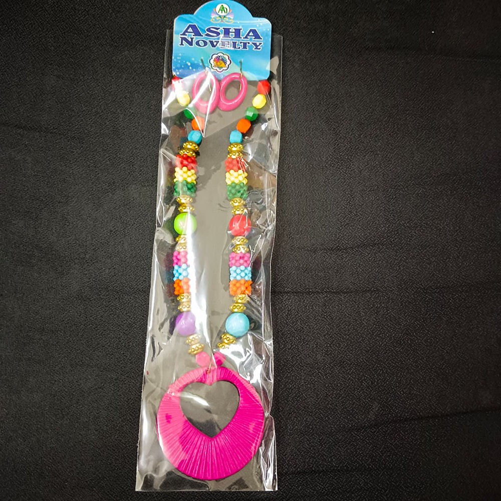 Asha Beads Fancy Colorful Beads Jewellery Necklace Set (Set of 12)