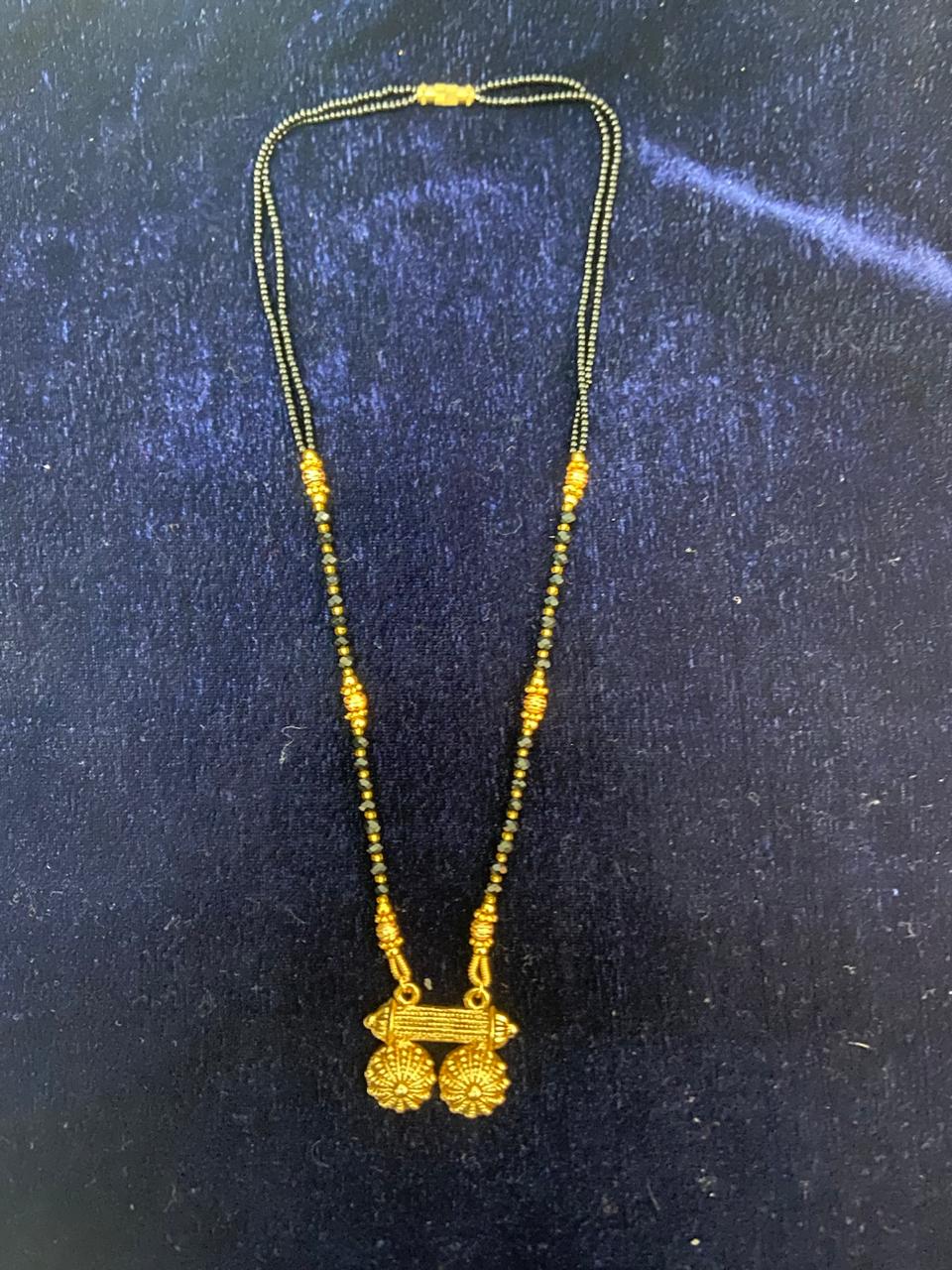 Darshana Jewels Grace Glow Black Beads Mangalsutra