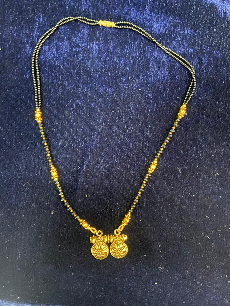 Darshana Jewels Grace Glow Black Beads Mangalsutra