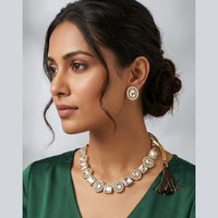Darshana Jewels Kundan And Austrian Stone Designer Necklace Set